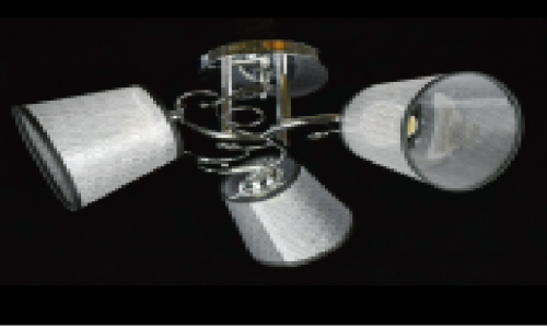 Люстра потолочная трехрожковая Мелодия Света 40Вт E27 220В Хром фото Люстра потолочная трехрожковая Мелодия Света 40Вт E27 220В Хром картинка